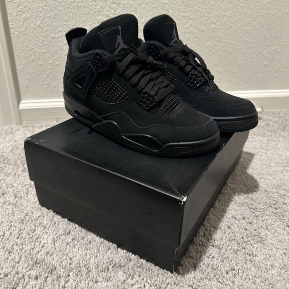 Size 9.5 - Jordan 4 Retro Mid Black Cat - Picture 2 of 5
